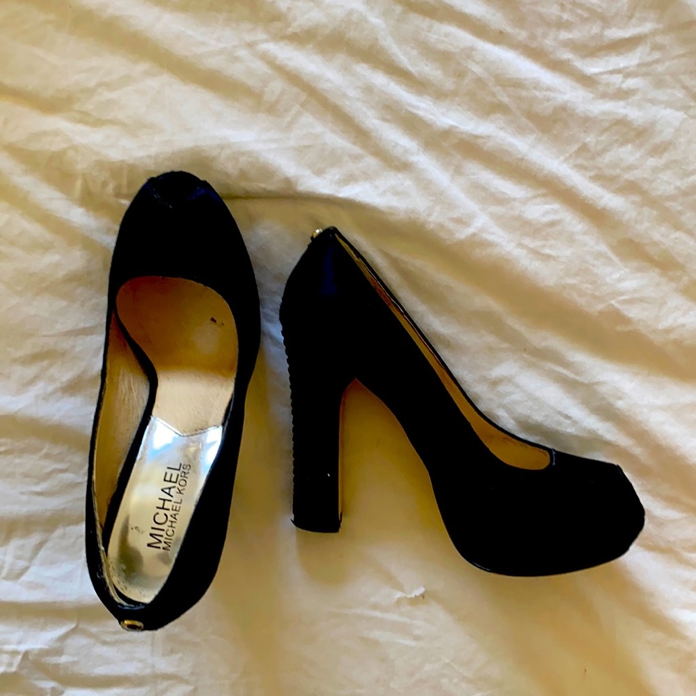 Michael Kors Peep Toe Satin Stilettos